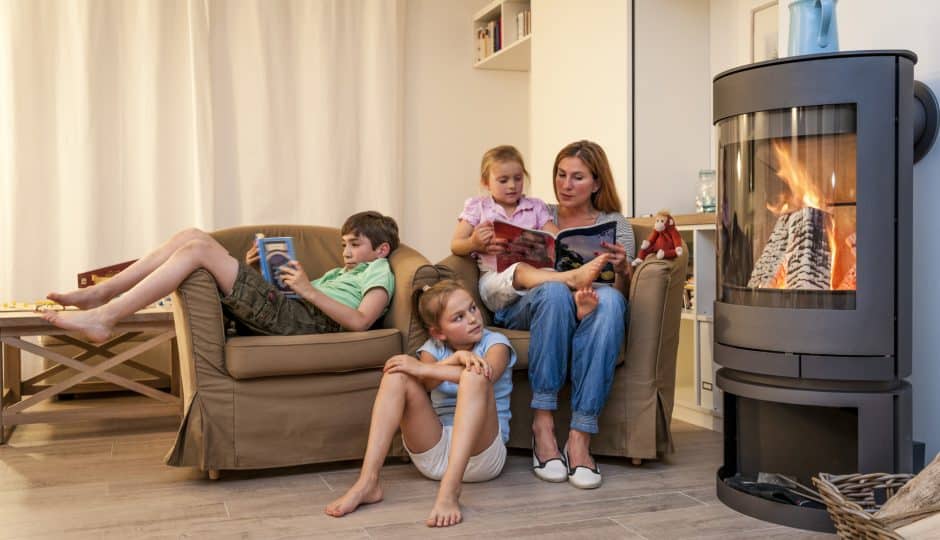 vitre poele bois maison