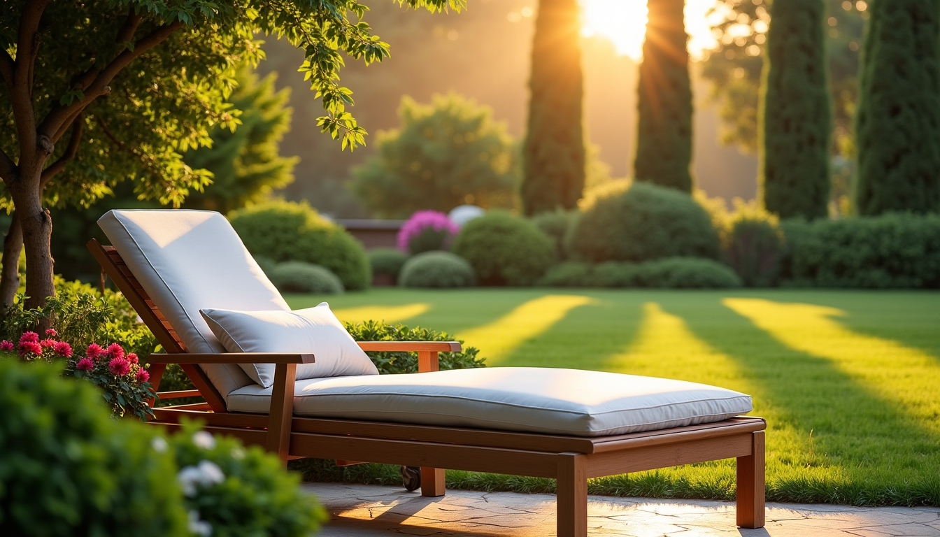 Illustration : au-delà de la structure et du matériau de — choisir sa chaise longue de jardin ?